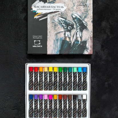 Масляная пастель Малевичъ профессиональная, 24 цвета